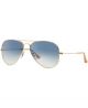 Ray Ban 0RB3025 001/3F 58 GOLD CRYSTAL GRADIENT LIGHT BLUE Metal Man size 58 sunglasses