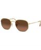 Ray Ban 0RB3548N 912443 51 GOLD BROWN GRADIENT GREY Metal Unisex size 51 sunglasses
